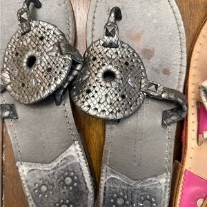 Jack Rogers silver sandals 9